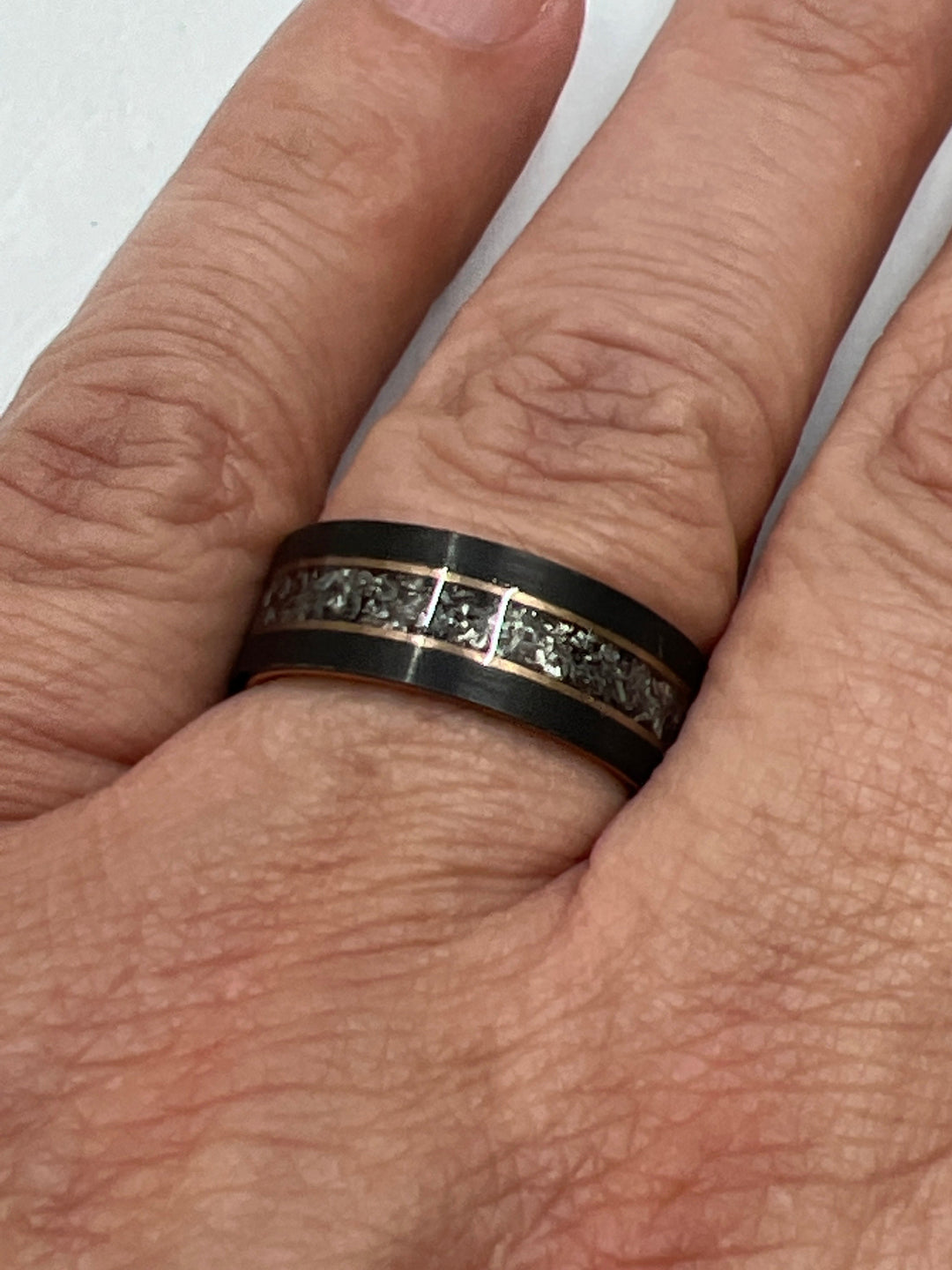 Crushed Meteorite Ring