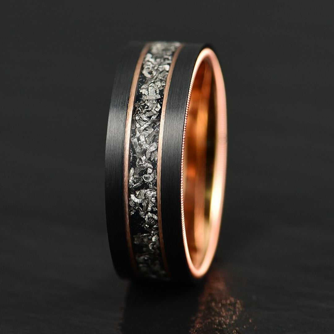 Crushed Meteorite Ring