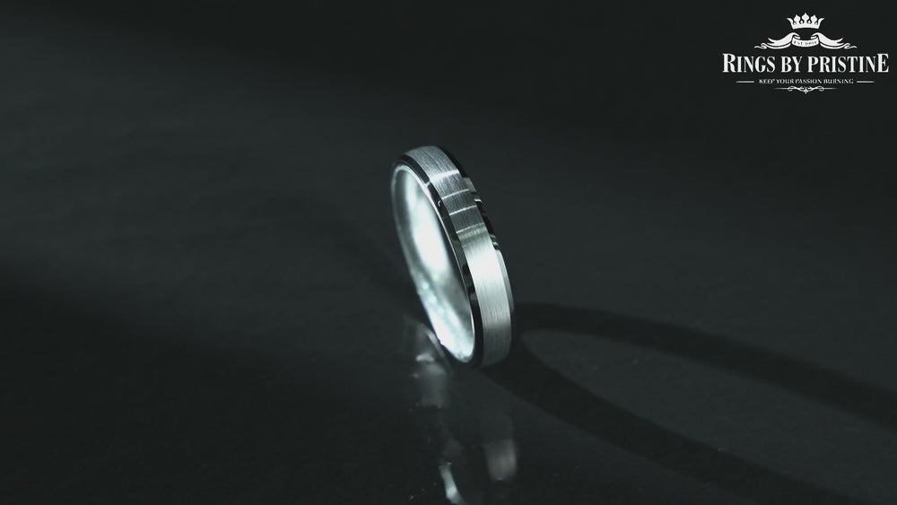 Silver Tungsten Wedding Band