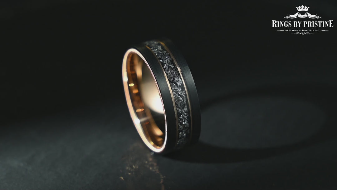 Crushed Meteorite Ring