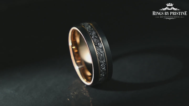 Crushed Meteorite Ring