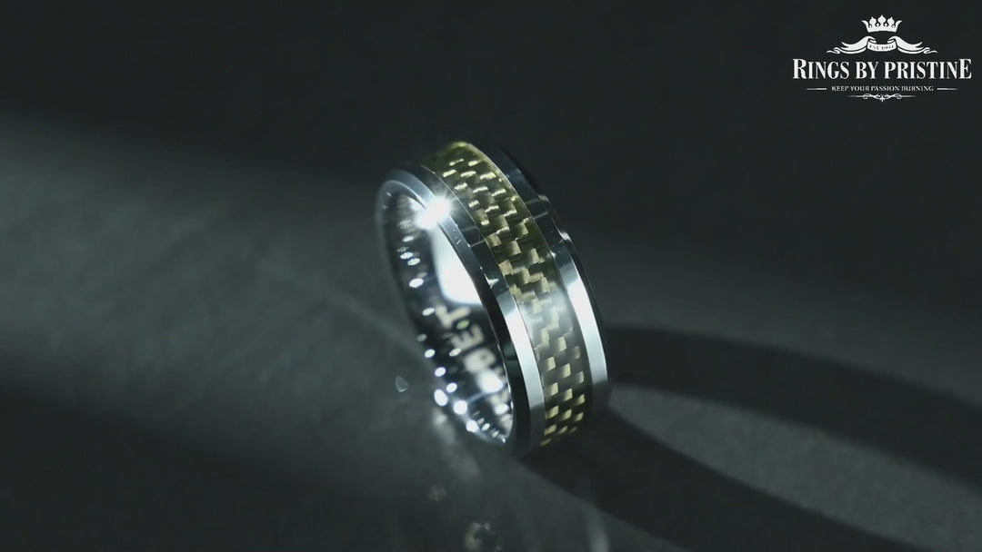 Tungsten Black Mesh Men's Wedding Band 8MM