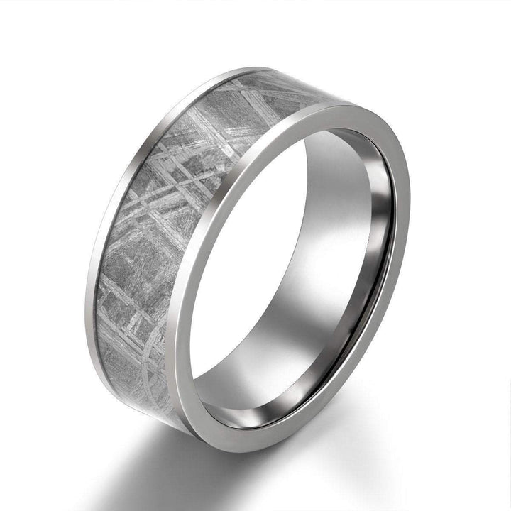 Muonionalusta Meteorite Titanium Men's Wedding Band 8MM - Rings By Pristine