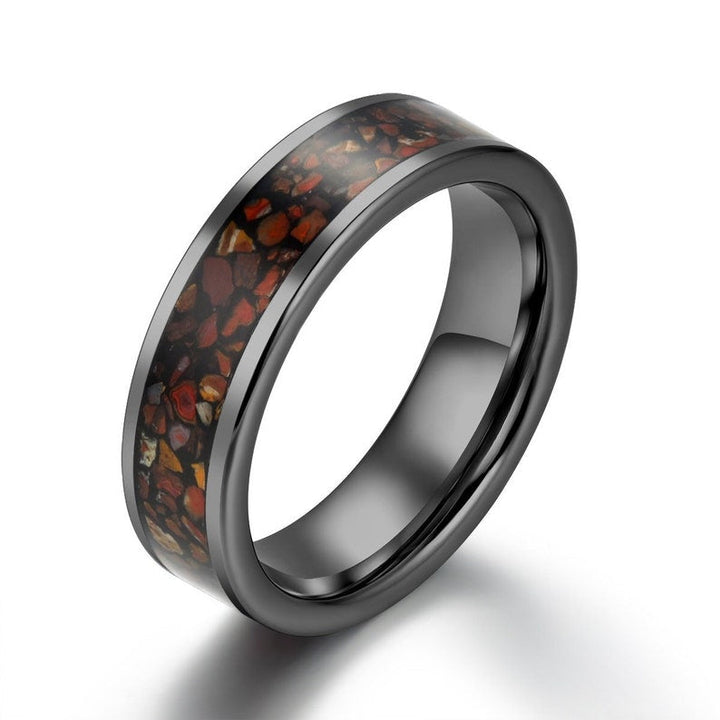 Dinosaur Bone Tungsten Women's Wedding Band 4MM - Rings By Pristine