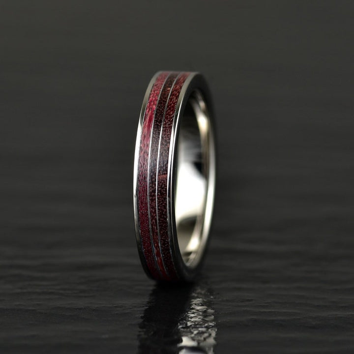 Purple Heartwood Tungsten Women's Wedding Band 4MM - Rings By Pristine