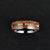 Tungsten Abalone Guitar String Whiskey Barrell Men's Wedding Band 8MM - Rings By Pristine 