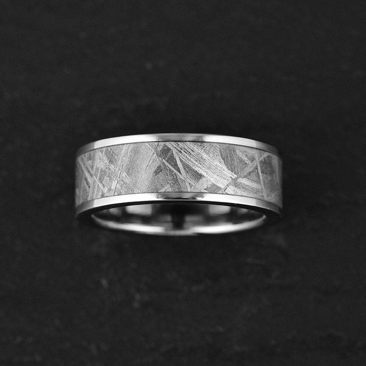 Muonionalusta Meteorite Titanium Men's Wedding Band 8MM - Rings By Pristine