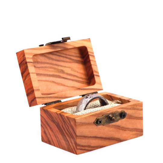 Damascus Antler Men's Wedding Band 8MM - Rings By Pristine