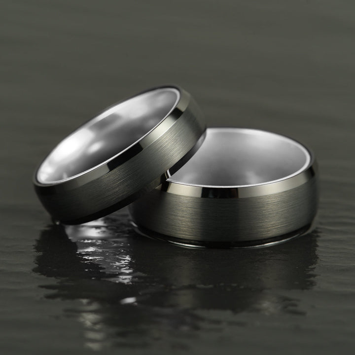 Pristine Passion Silver Interior Tungsten Men's Wedding Band 6MM - Rings By Pristine