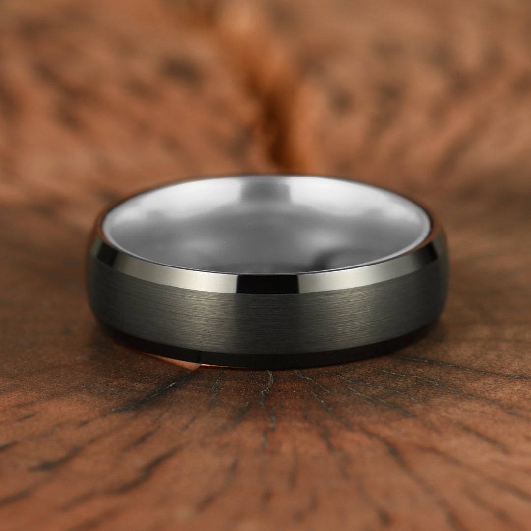 Pristine Passion Silver Interior Tungsten Men's Wedding Band 6MM - Rings By Pristine