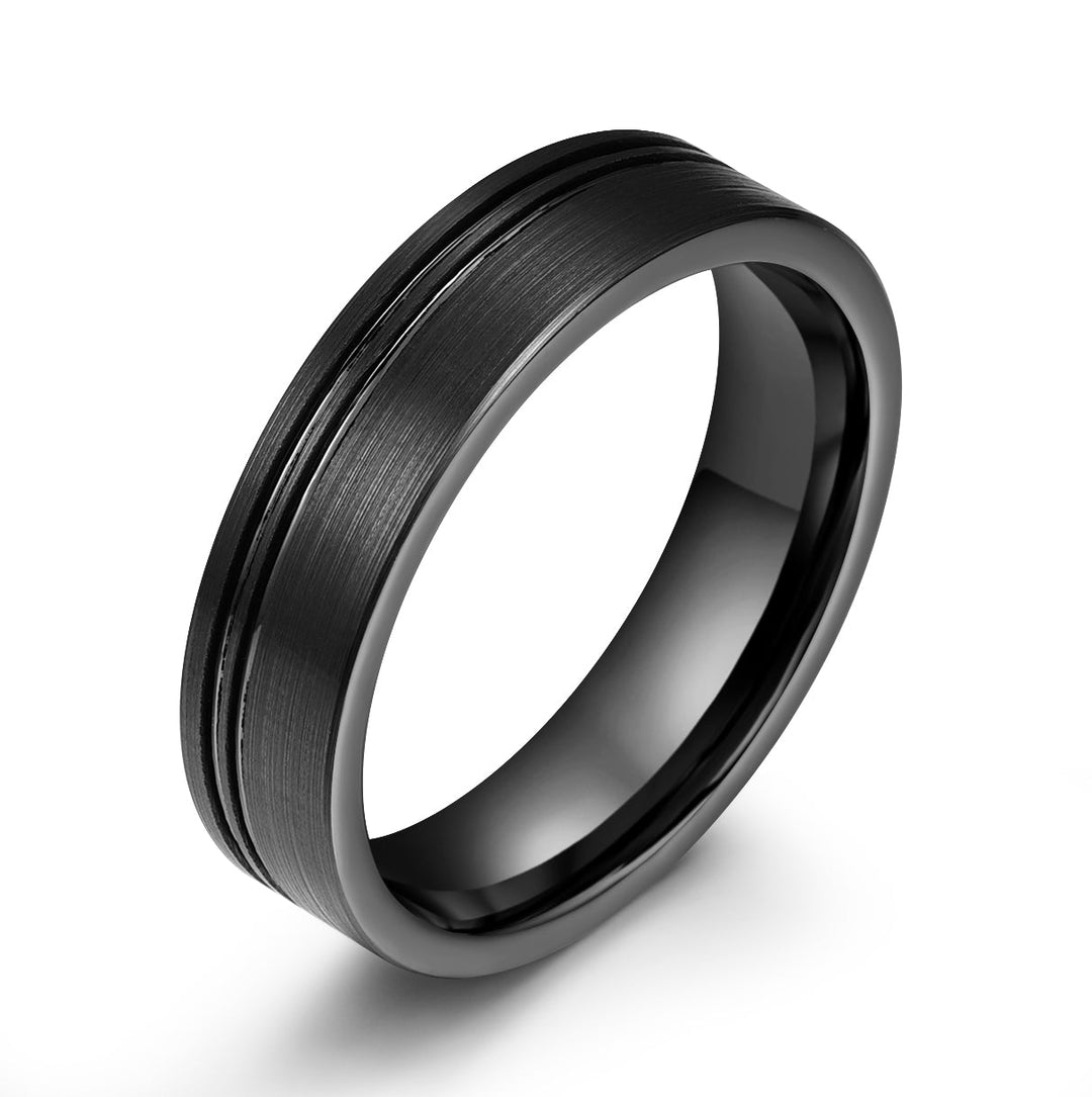 Black Tungsten Women's Wedding Band 4MM - Rings By Pristine