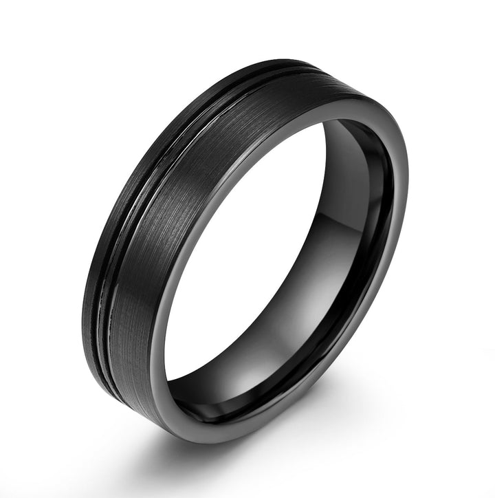 Black Tungsten Women's Wedding Band 4MM - Rings By Pristine