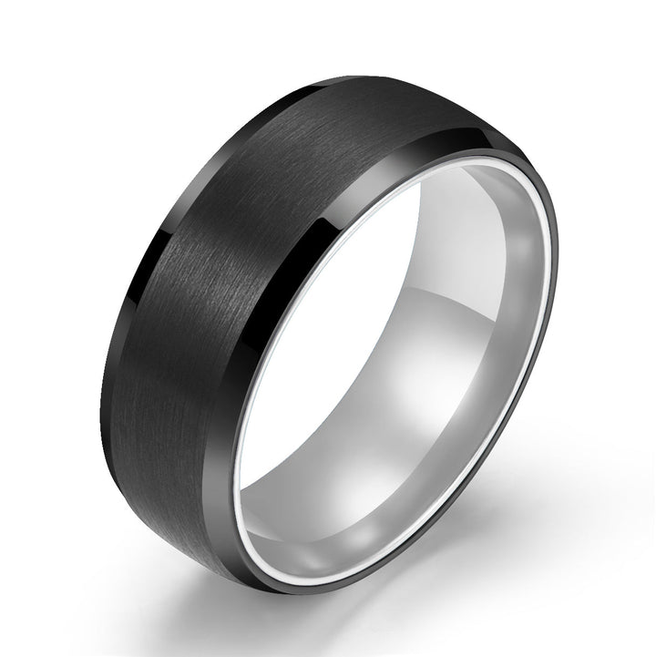 Pristine Passion Silver Interior Tungsten Wedding Band 8MM - Rings By Pristine