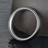 Black Tungsten Ring Pristine Silver Men's Wedding Band 4MM - Rings By Pristine