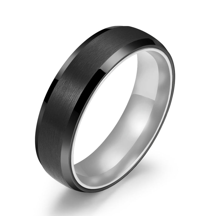 Pristine Passion Silver Interior Tungsten Men's Wedding Band 6MM - Rings By Pristine