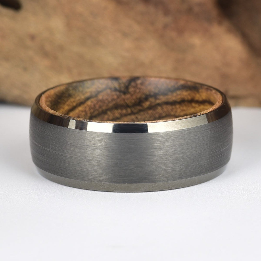 Bocote Men's Wedding Band Tungsten Men's Wedding Band 6MM-8MM - Rings By Pristine