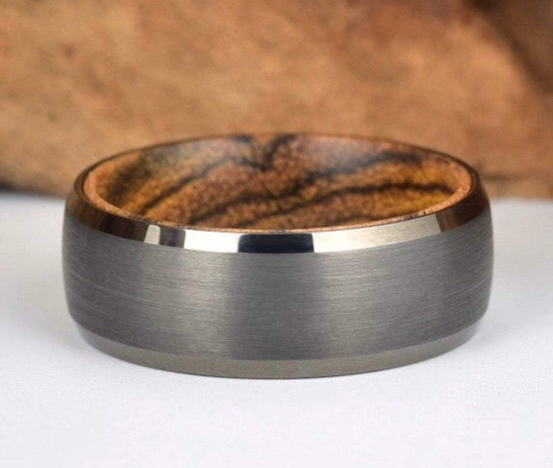 Bocote Men's Wedding Band Tungsten Men's Wedding Band 6MM-8MM - Rings By Pristine