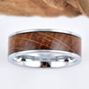 Whisky Barrel Tungsten Mens Wedding Band Bourbon Whisky Barrel White Oak Wedding Ring Whisky Barrel Ring Comfort Fit Rings By Pristine - Rings By Pristine
