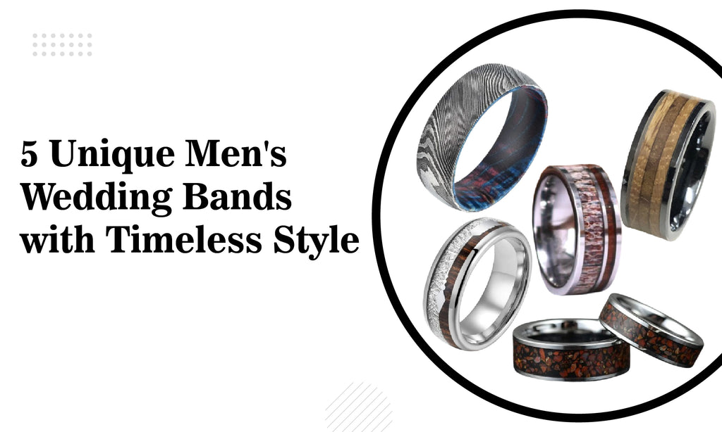 5 Unique Men's Wedding Bands with Timeless Style