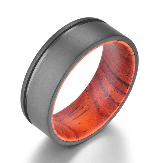 Titanium Cocobolo Men's Wedding Band 6MM