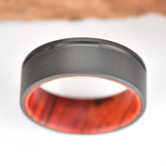 Titanium Cocobolo Men's Wedding Band 6MM