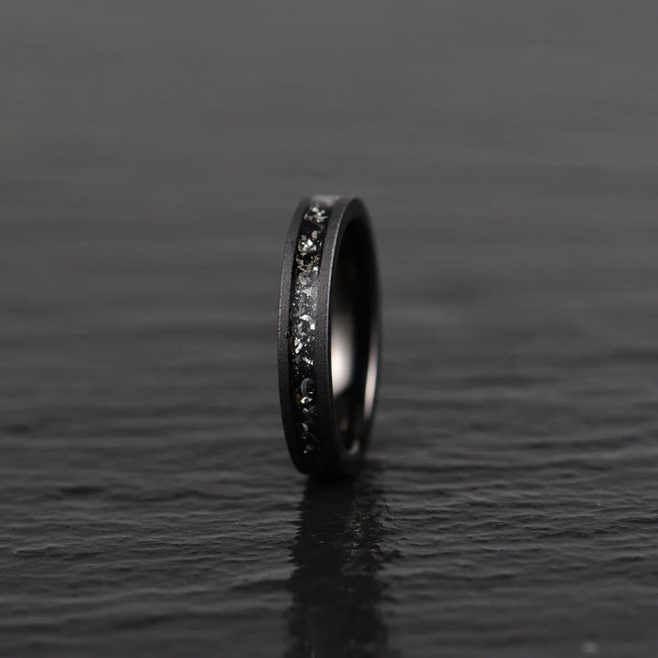 Black Meteorite Ring