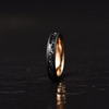 Rose Tungsten Crushed Meteorite Women's Wedding Band 4MM - Rings By Pristine 
