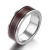 Purple Heartwood Tungsten Men's Wedding Band 8MM - Rings By Pristine 