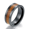 Tungsten Whiskey Barrel Wood Men's Wedding Band 8MM - Rings By Pristine 