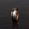 Two Tone Rose Tungsten Meteorite Men's Wedding Band 8MM - Rings By Pristine 