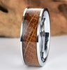 Whiskey Barrel Tungsten White Oak Wood Polish Finish Men's Wedding Band - Rings By Pristine 