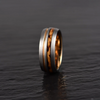 Whiskey Barrel Brushed Tungsten Men's Wedding Band 8MM - Rings By Pristine 