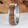 Tungsten Whiskey Barrel Wood Antique Finish Men's Wedding Band 8MM - Rings By Pristine 
