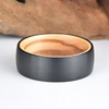 Olive Wood Tungsten Men's Wedding Band 8MM - Rings By Pristine 