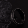Sandblasted Black Tungsten Crushed Meteorite Men's Wedding Band 8MM