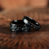 Crushed Meteorite Hammered Tungsten Women's Wedding Band 4MM