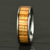 Hawaiian Koa Wood Tungsten Mens Wedding Ring 8MM