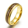 Whiskey Barrel Guitar String Yellow Tungsten Women's Wedding Band 4MM - Rings By Pristine 