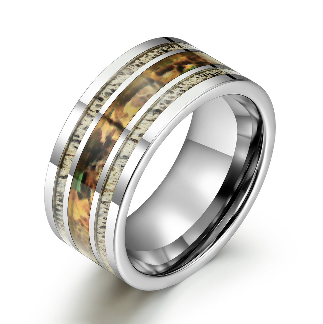 Tungsten Camo Men's Wedding Band 8MM - Rings By Pristine 