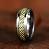 Tungsten Golden Mesh Men's Wedding Band 8MM - Rings By Pristine 