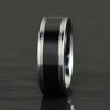 Black Glossy Tungsten Men's Wedding Band 8MM - Rings By Pristine 
