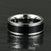 Black Glossy Tungsten Men's Wedding Band 8MM - Rings By Pristine 