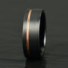 Tungsten Yellow Inlay Men's Wedding Band 8MM - Rings By Pristine 