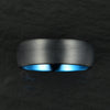 Black Tungsten Blue Inlay Pristine Passion Men's Wedding Band 8MM - Rings By Pristine 