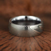 Damascus Steel Glossy Tungsten Men's Wedding Band 8MM - Rings By Pristine 