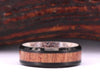 Antler Koa Wood Black Tungsten Men's Wedding Band Comfort Ring 8MM - Rings By Pristine