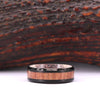 Antler Koa Wood Black Tungsten Men's Wedding Band Comfort Ring 8MM - Rings By Pristine