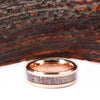Antler Tungsten Rose Gold Men's Wedding Band 8MM - Rings By Pristine