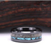 Antler Turquoise Tungsten Men's Wedding Band 8MM - Rings By Pristine