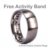 Black Blue Tungsten Men's Wedding Band 8MM - Rings By Pristine